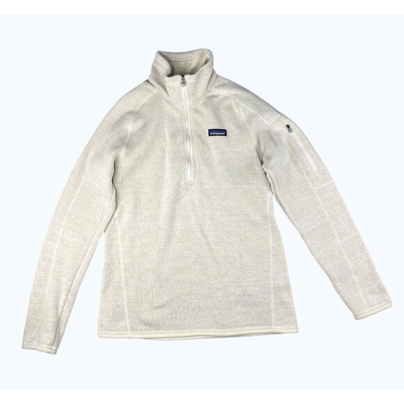 Patagonia Womens Women's Better Sweater 1/4-Zip Oyster White Pullover Medium - Picture 13 of 14